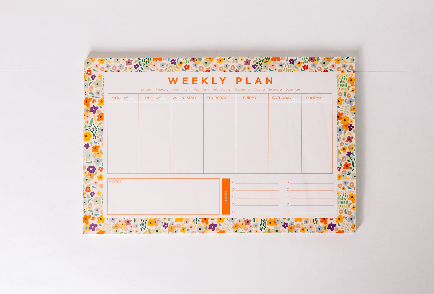 Weekly Plan Notepad - Floral