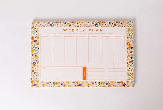 Weekly Plan Notepad - Floral