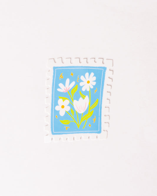 Floral Stamp Sticker