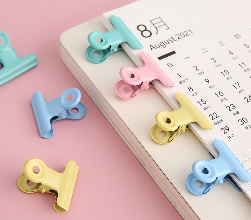 Metal Little Notebook School Paper Homework Clip