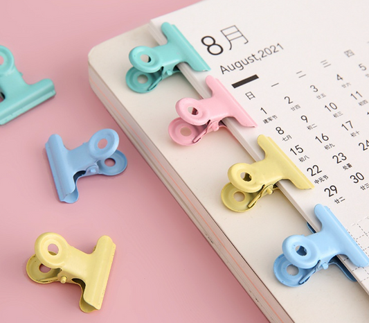 Metal Little Notebook School Paper Homework Clip
